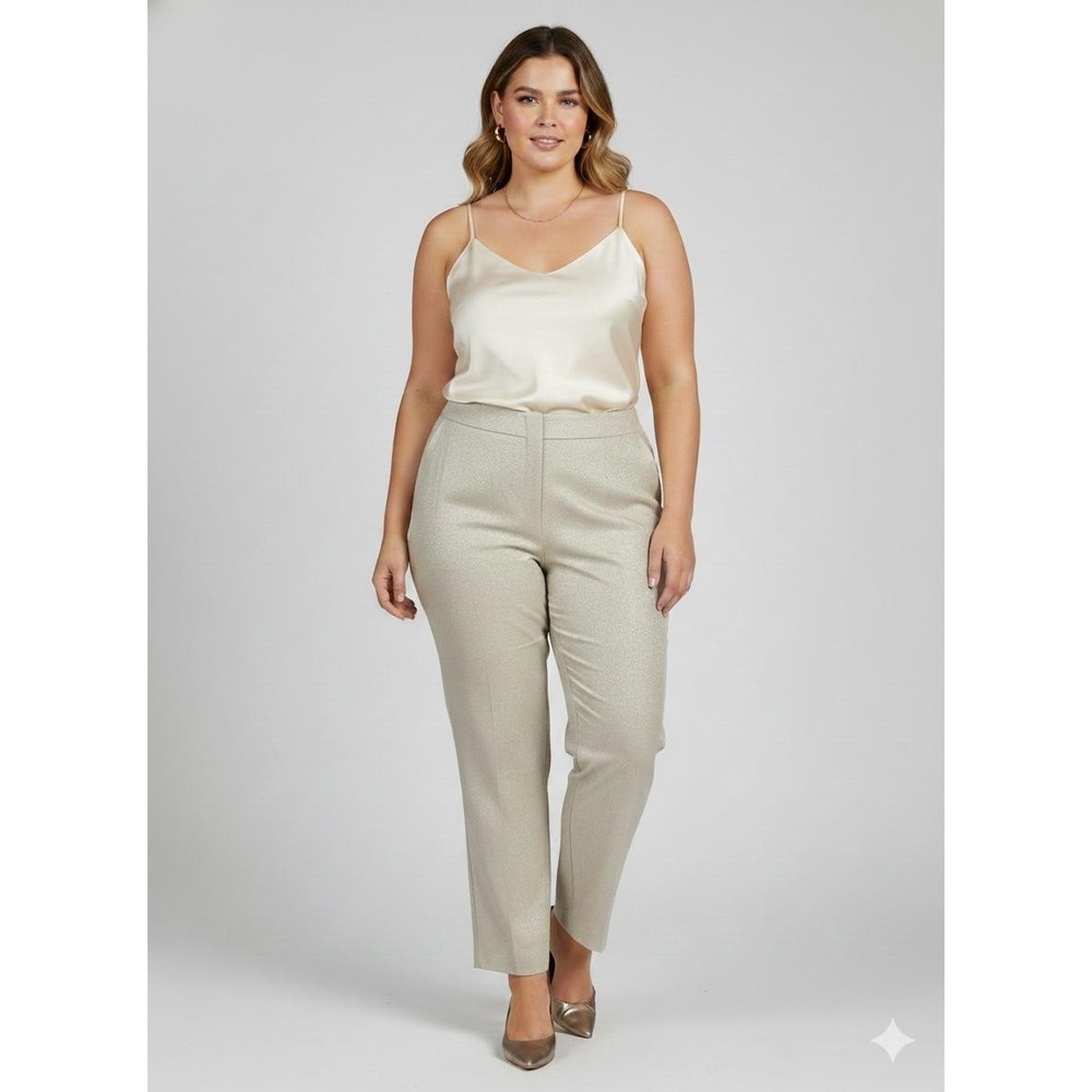 Talbots Petites Luxury Linen‎ Blend Trousers - Luminous Beige - Size 10P - Chic